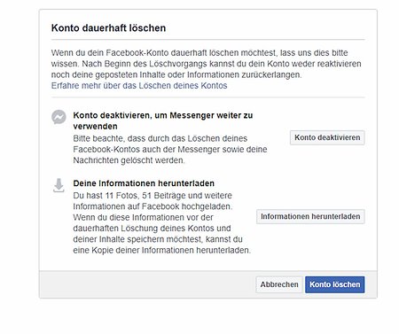 Facebook Konto dauerhaft löschen Schritt für Schritt Anleitung