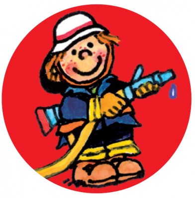 feuerwehr junge mini button