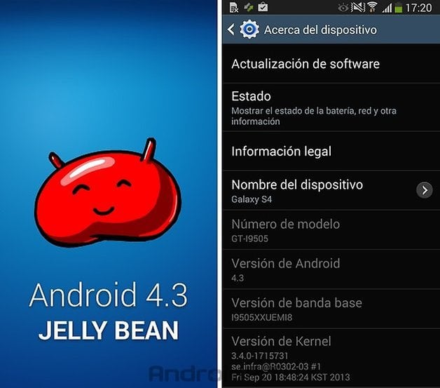 android 4 3 galaxy s 4