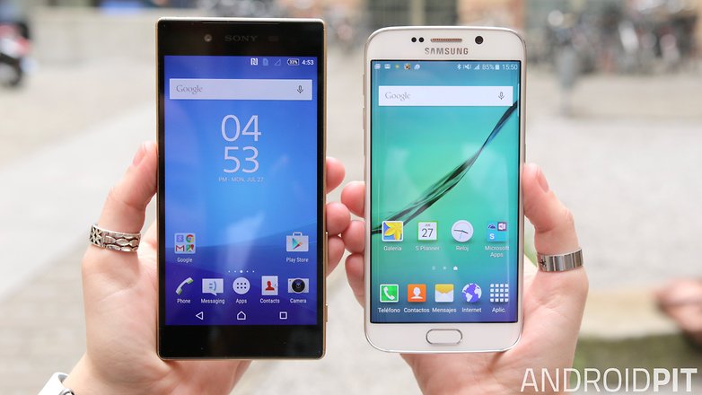 sony xperia z5 vs samsung galaxy s6 edge screen