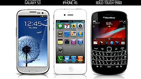 Samsung Galaxy S3 vs. iPhone 4S vs. BlackBerry Bold