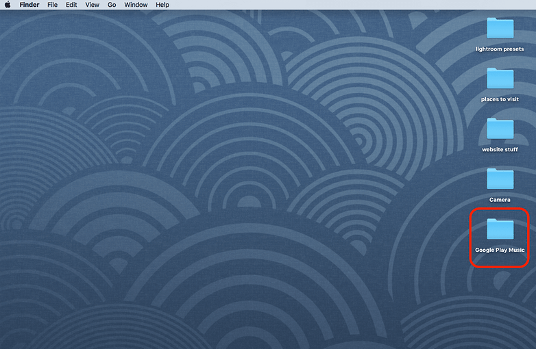 mac desktop screenshot google play music folder