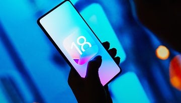In this photo illustration, the iOS 18 logo is displayed on a smartphone screen.