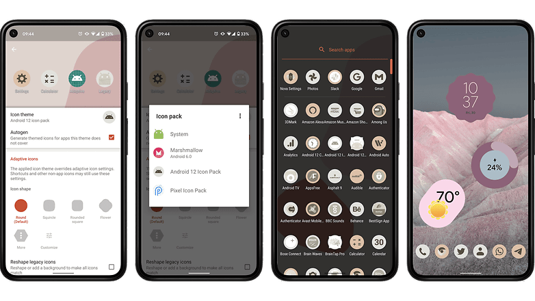 Android 12 képernyőképek
