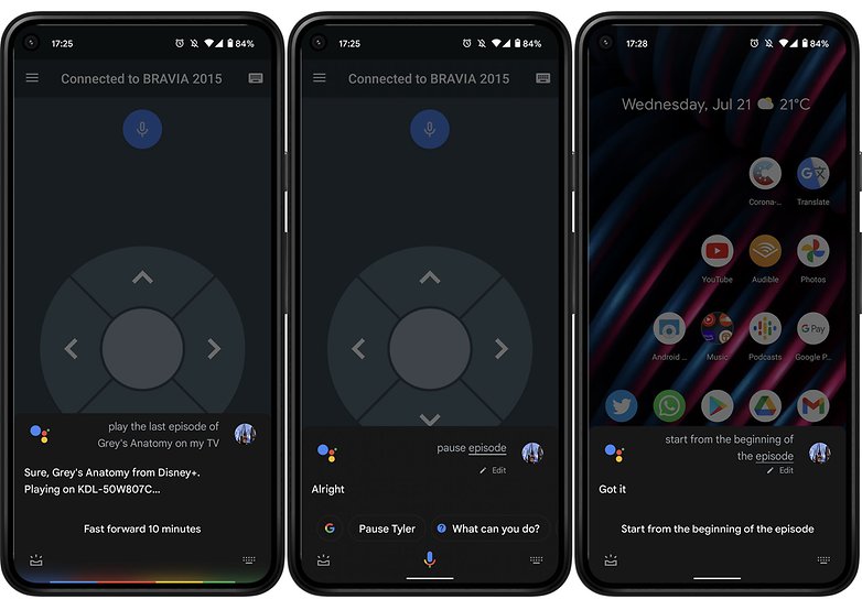 Google Assistant TV voice commands