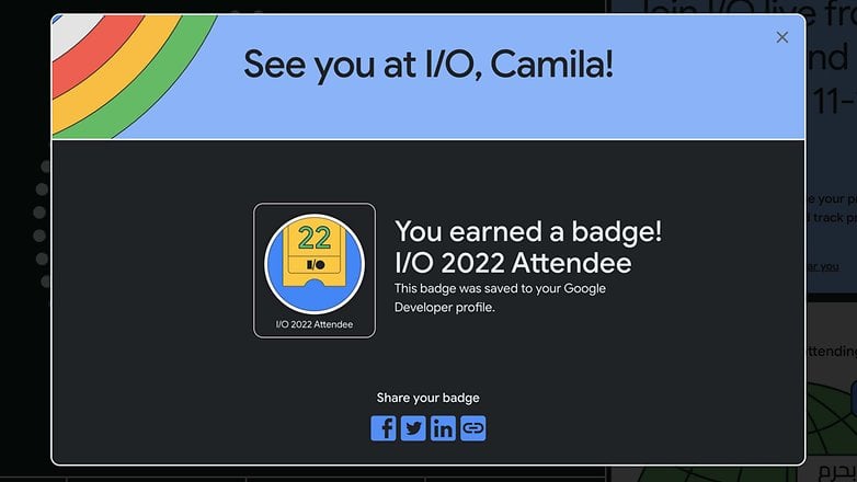 Google io 2022 badge