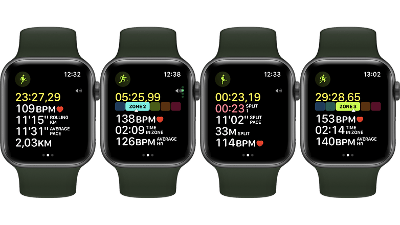 Herzfrequenzanzeige auf der Apple Watch