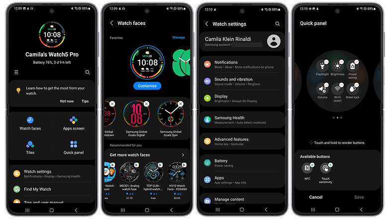 GALAXY WATCH 5 PRO  APLICATIVOS DE SAÚDE 