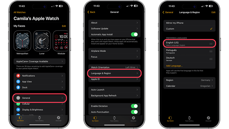 Apple Watch Keyboard in usage