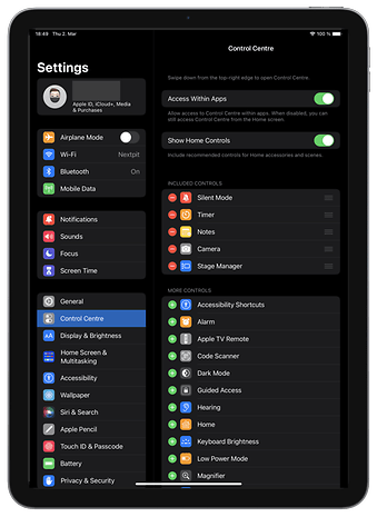 Apple iPad Air 2022, iPadOS 16, interface utilisateur