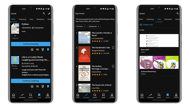 Screenshots der App Scribd