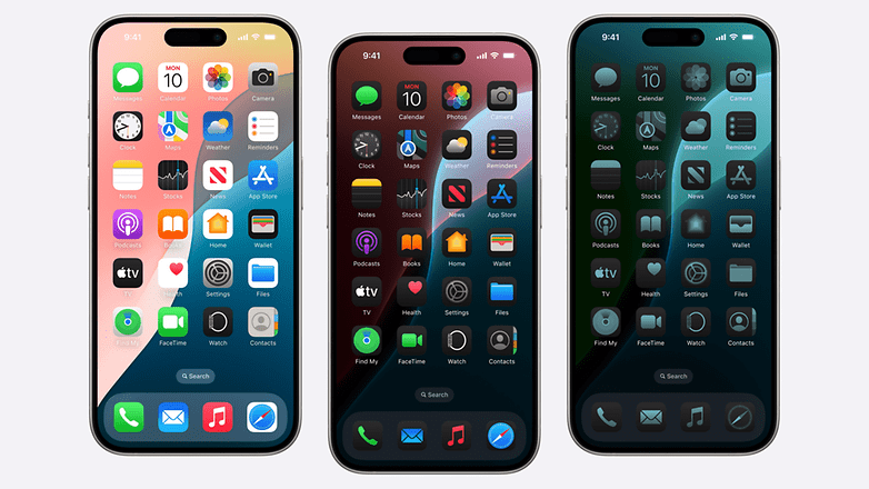 iOS-18-Screenshots des Startbildschirms