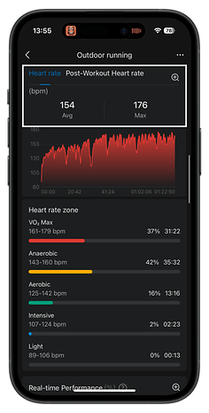 L'interface utilisateur de l'application Zepp pour l'Amazfit T-Rex 3