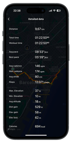 L'interface utilisateur de l'application Zepp pour l'Amazfit T-Rex 3