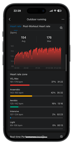 Screenshot der Zepp-App-UI  für die Amazfit T-Rex 3