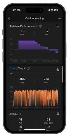 L'interface utilisateur de l'application Zepp pour l'Amazfit T-Rex 3