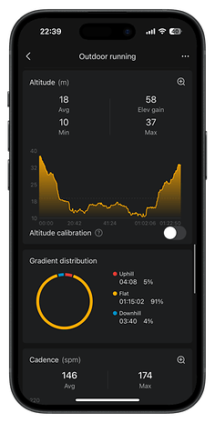 Screenshot der Zepp-App-UI  für die Amazfit T-Rex 3