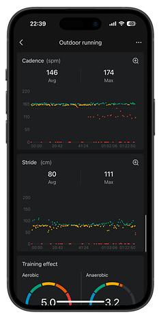 Screenshot der Zepp-App-UI  für die Amazfit T-Rex 3