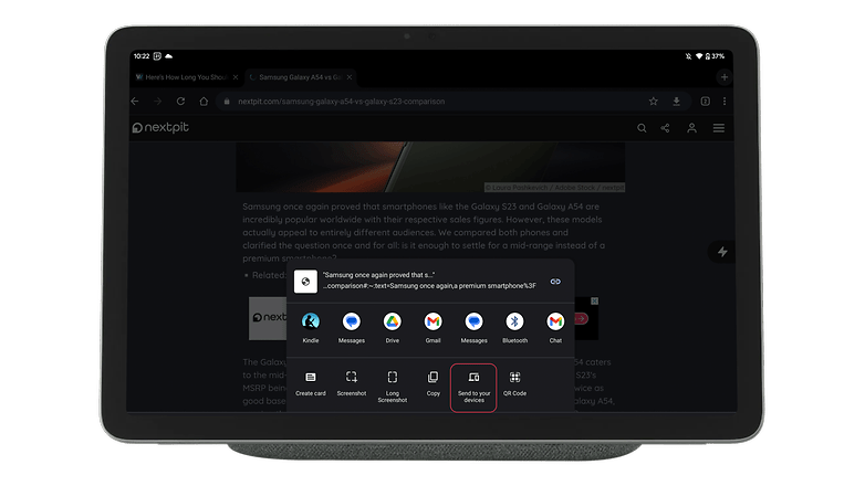 Google Pixel Tablet user interface