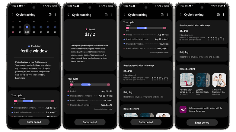 Samsung watch period online tracker