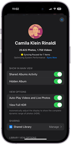 Screenshots of the Photos app user interface on iOS 18