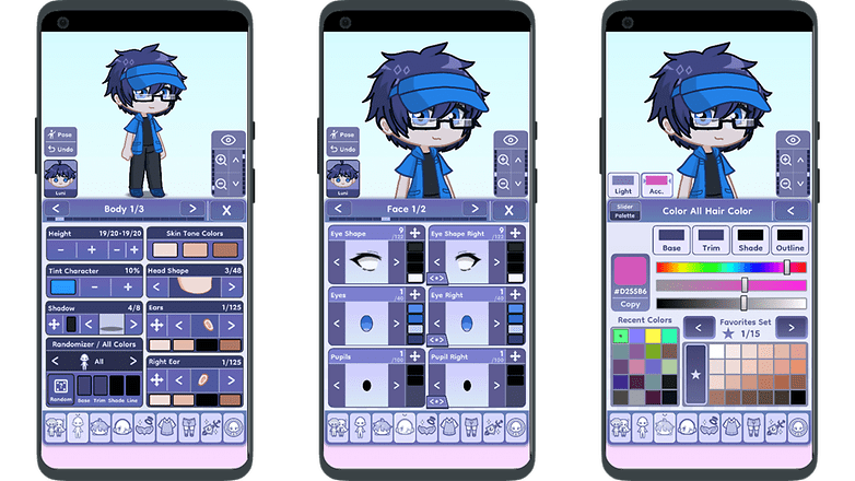 Screenshots of the app Gacha Life 2 user interface