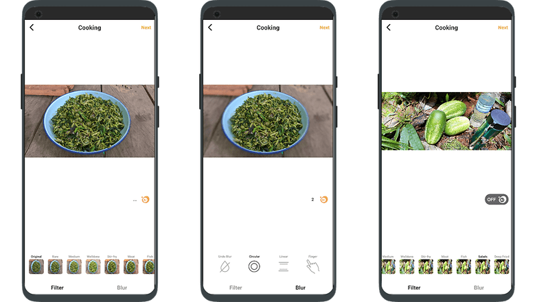 Screenshots of the app Snapdish Food Camera