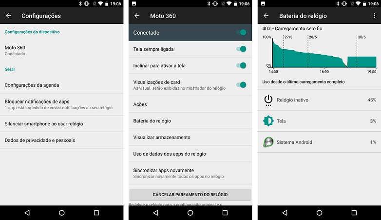 android wear smartwatch dicas truques bateria