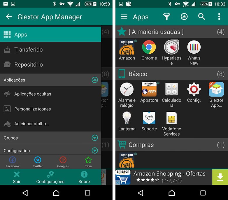 glextor app manager teste