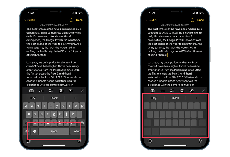Turn your iPhone's keyboard in a trackpad
