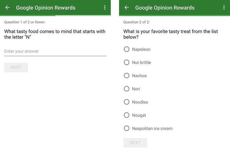 app google rewards enquete android n