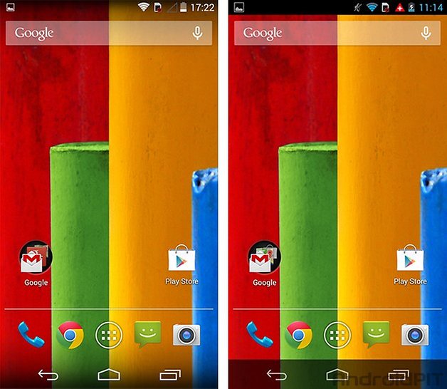 Moto G Android kitkat UI