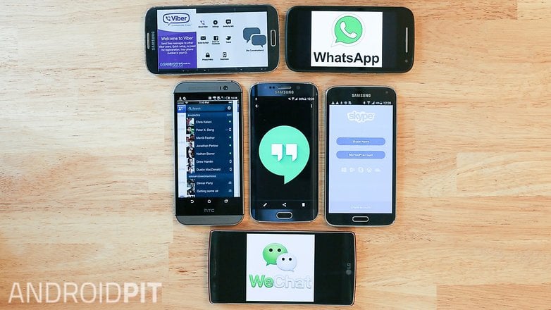 WhatsApp Viber Skype WeChat Hangouts Facebook Messenger