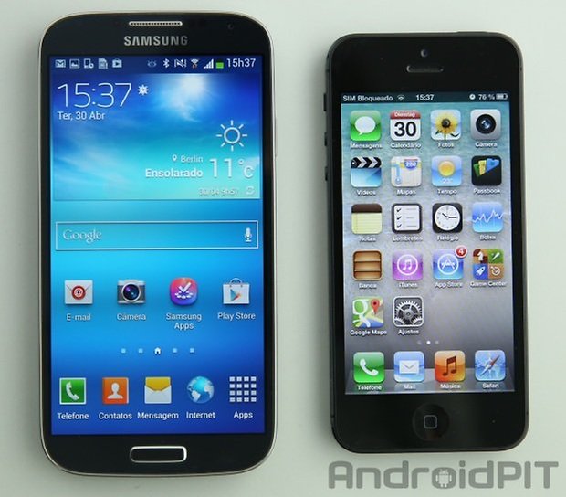 comparacao gs4 iphone5