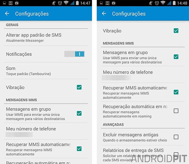 messenger google app configuracoes
