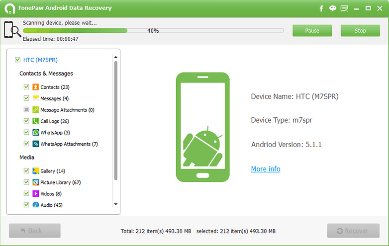 scanning android device