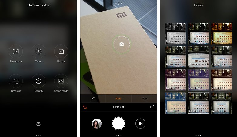 redmi note 2 camera UI