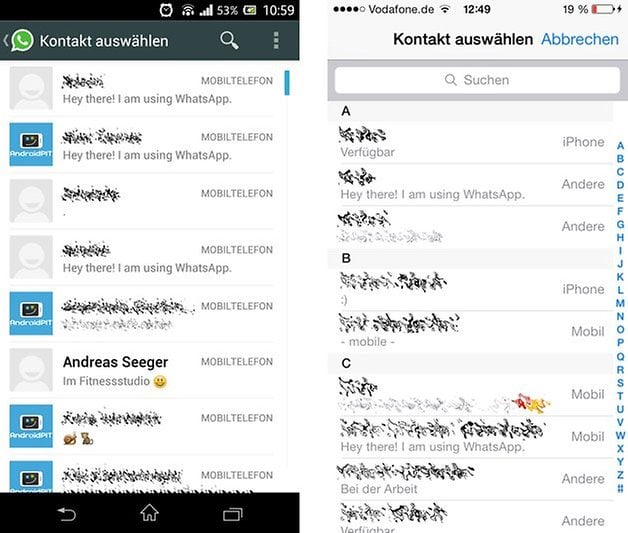 Chat starten Android iOS