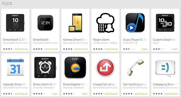 sony smartwatch 2 apps play store