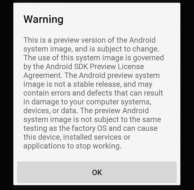 android l warnung