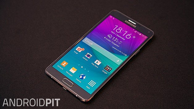 samsung galaxy note 4 front top