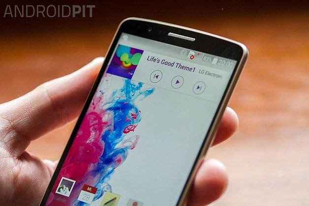 lg g3 hands on front ui music player