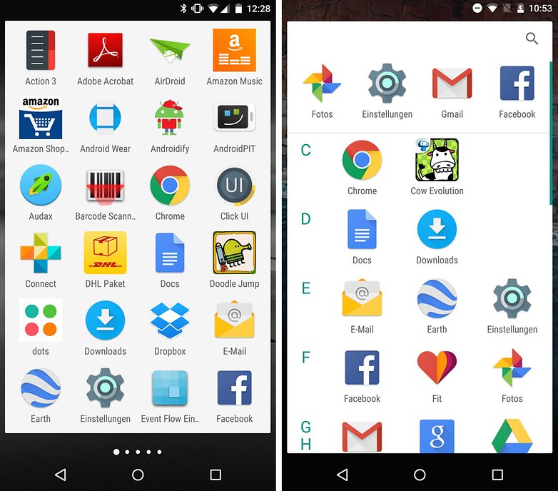 android m android lollipop app drawer