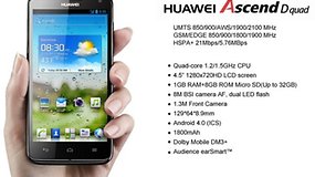 Ascend D quad – Quad-Core-Phone von Huawei kommt erst Ende Q3
