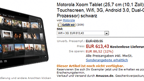 Motorola Xoom jetzt für „nur“ noch 613€ vorzubestellen - UPDATE: Preis auf Amazon wieder 699€