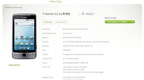 T-Mobile G2 auf HTCs Website aufgetaucht