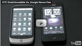 Droid Incredible VS Milestone, Nexus One & iPhone - Videos