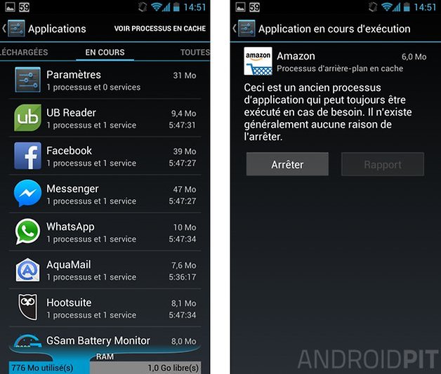 booster smartphone android processus cache