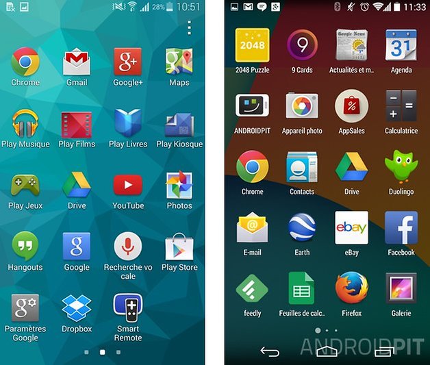 comparatif touchwiz android pur 4
