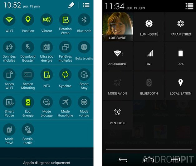 comparatif touchwiz android pur 6